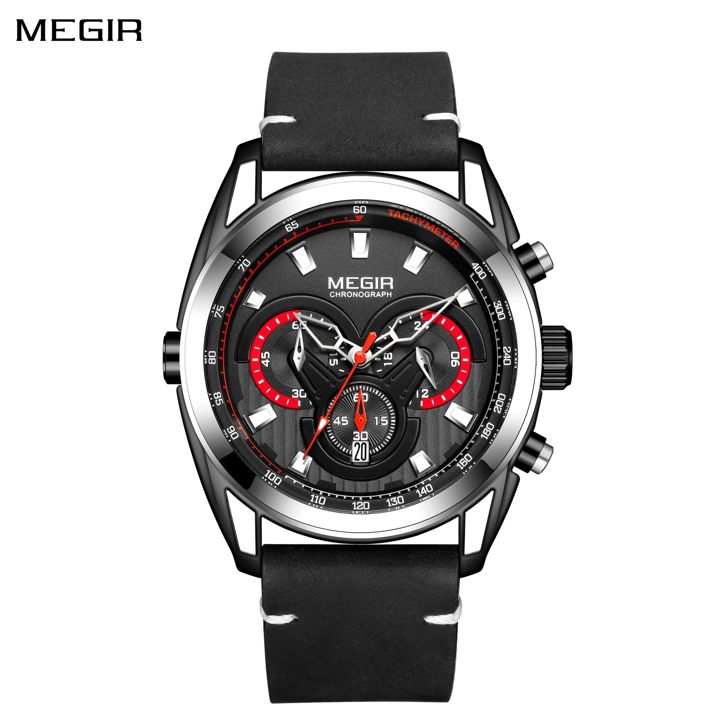 Relojes MEGIR para Hombre, Reloj de cuarzo luminoso resistente al agua con cronógrafo de marca de lujo, Reloj de pulsera deportivo militar para Hombre