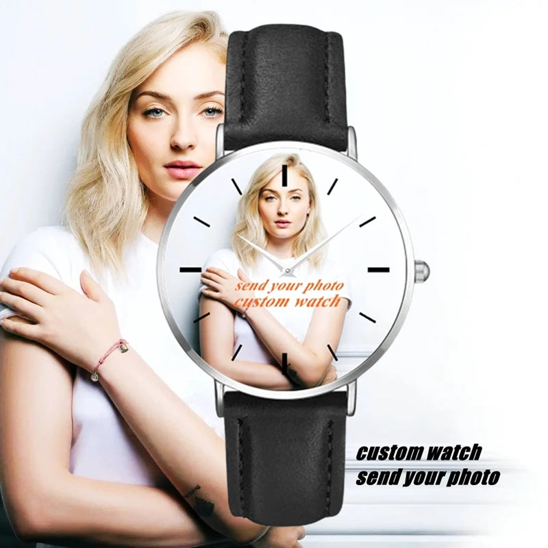 Custom Watch Send Your Photo Quartz Wristwatch For Men And Women Beautiful Stylish Personalised Anniversary Gifts