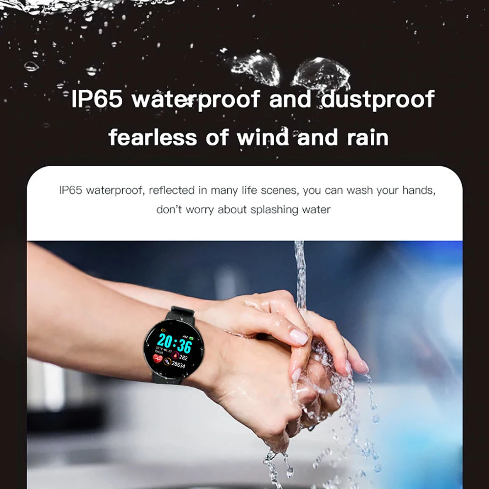 D18 Smart Watch Men Blood Pressure Waterproof Smartwatch Women Heart Rate Monitor Fitness Tracker Watch Sport Wristbands