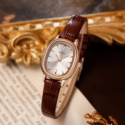 Oval dial belt watch for women Light luxury Clock Quartz Wristwatch Fashion Ladies Wrist Watch Reloj Mujer Relogio Feminino