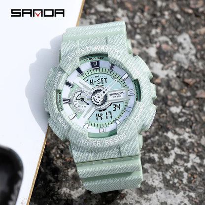 SANDA Fashion Lovers Men Women Watches Sports Military Quartz watches Men Waterproof S Shock Clock relogio masculino 299