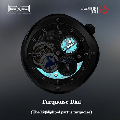 BEXEI 9161 Automatic mechanical watch for men Goose Egg Case Turquoise dial coated crystal luminous waterproof business watch.