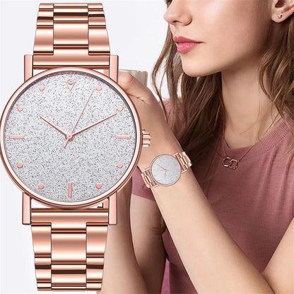 Fashion Women‘s Stainless Steel Watches Luxury Quartz Wristwatch For Ladies Fashion Casual Watch Female Clock Relogio Feminino