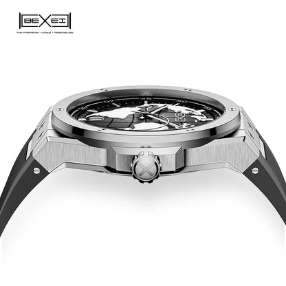 BEXEI 9136 Automatic movement Mechanical Watches  Aviation Themed synthetic sapphire mirror Luminous waterproof  watches for men