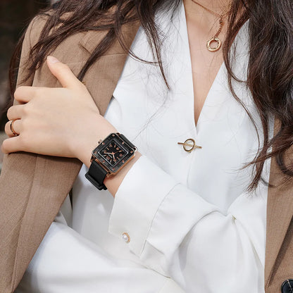 Rebirth-Reloj de pulsera de cuarzo con movimiento japonés para mujer, de silicona, resistente al agua, 2022