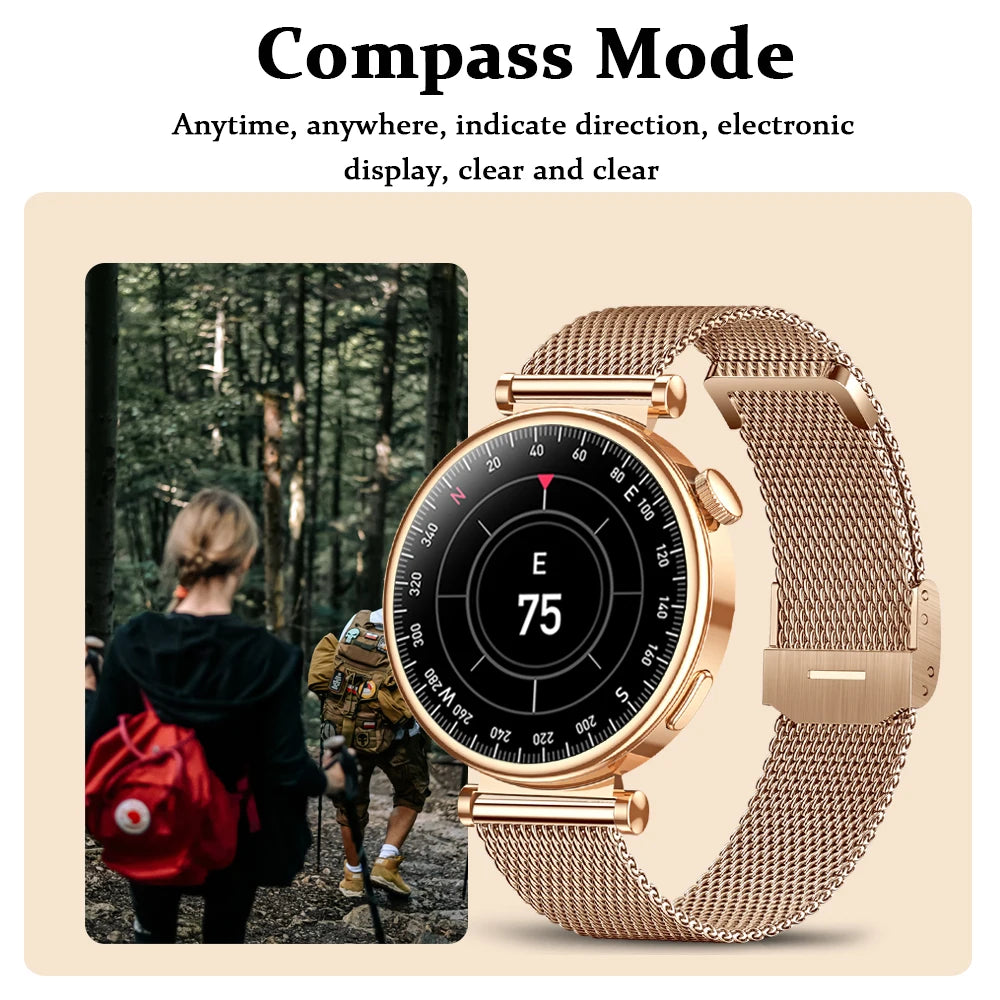 For Watch 4 Mini Fashion Women Smart Watch Health Monitoring Sports Fitness IP68 Waterproof HD Call AMOLED Smartwatch 2024 New