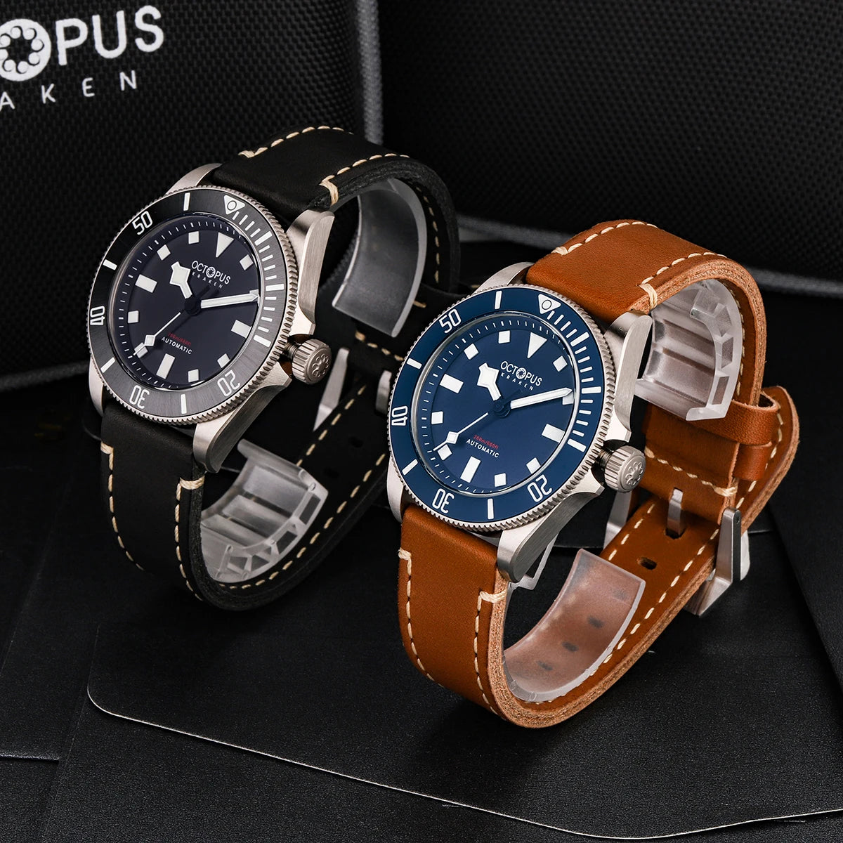 Octopus Kraken 39mm Titanium Business Male Diver Men's Watches Luminous Sapphire Original 20Bar Waterproof Automatic Mechanical