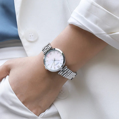 MEGIR Luxury Silver Women Bracelet Watches Fashion Female Stainless Steel Casual Ladies Quartz Wristwatch Gift Montre Femmes