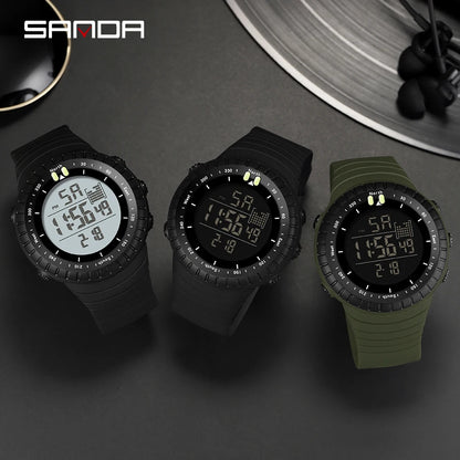 Sanda 2022 New Men's Watches Outdoor Sport Military Digital Watch 5bar Waterproof Wristwatch For Men Clock Relogio Masculino