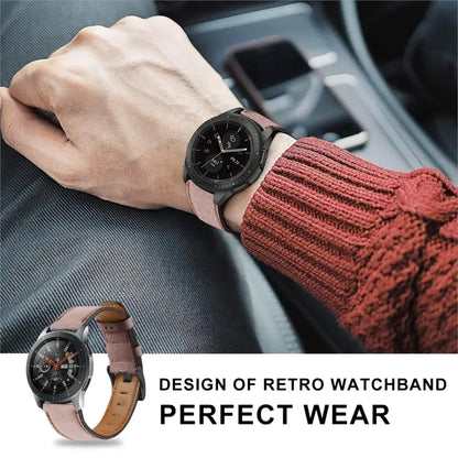 Retro Leather strap for Samsung Galaxy watch 4/6/classic/5/5 pro/Active 2 20mm 22mm watch band bracelet Huawei Gt 4-3-pro-2-2e