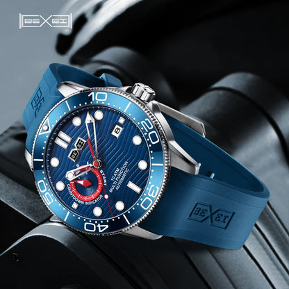 BEXEI 9087 diving Automatic Mechanical Watch for men ceramic Japan MIYOTA 8217 Movement  luxury Wrist watch  10ATM waterproof