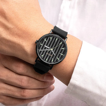 Relojes MEGIR para hombre, relojes de pulsera deportivos de cuarzo luminosos con indicador de fecha de semana de lujo, reloj de negocios con banda de silicona para hombre