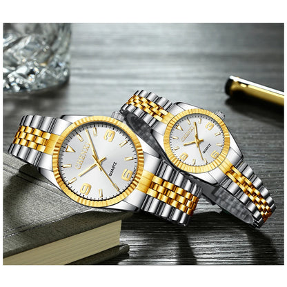 CHENXI, reloj de marca superior, relojes de cuarzo para mujer y hombre, relojes de pulsera de ocio de moda de cuarzo con esfera Simple para amantes, reloj femenino