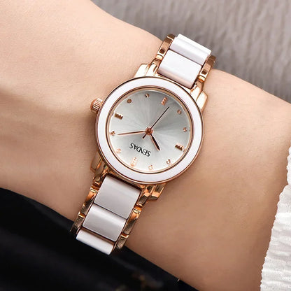 Fashion Women Watch Flexible Elastic Band Quartz Wrist Watches Steel Strap Couple Watch Gift relógio feminino skmei relojes