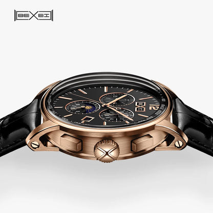 BEXEI 9059  Skeleton  fashion mechanical watch for men automatic movement  Luxury  synthetic sapphire waterproof   Reserve 45H