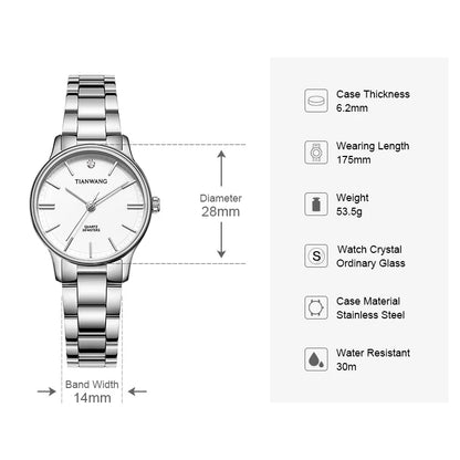 TIAN WANG Women's Watches Quartz Watch For Women Wrist Stainless Steel Ladies Watches Modern Simple Lady Watch Wrist Watch Clock