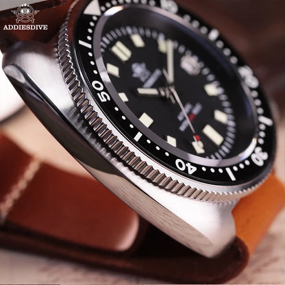 Reloj ADDIESDIVE para hombre con cristales de zafiro, diseño de moda, reloj mecánico automático, reloj de buceo resistente a los arañazos