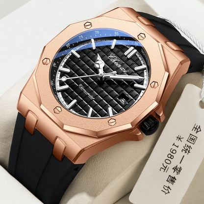 CHENXI, reloj informal de lujo para hombre, marca superior, esfera de moda, calendario de acero inoxidable, reloj luminoso resistente al agua para hombre, reloj masculino