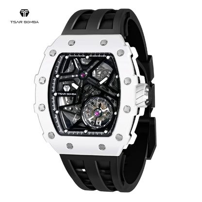 TSAR BOMBA Ceramics Mens Mechanical Watches Luxury Waterproof Wristwatch Automatic Watch for Men