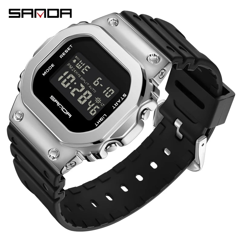 Moda SANDA marca superior deportes militares estilo G LED Digital hombres y mujeres pareja impermeable reloj de ocio reloj Masculino