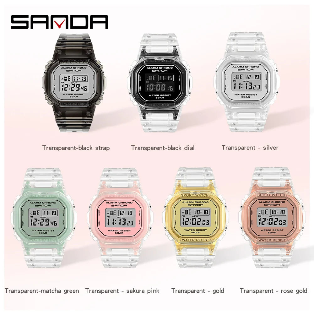 Sanda Fashion Men Women's Watches Outdoor Waterproof Led Digital Watch For Female Clock Ladies Sport Wristwatch Relogio Feminino