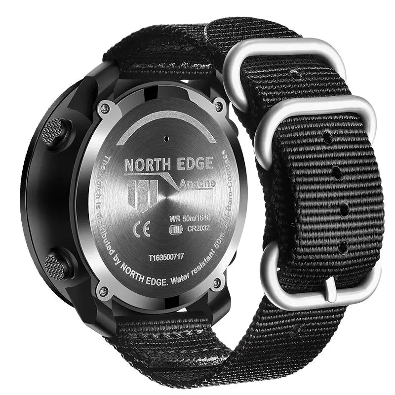 NORTH EDGE Reloj Digital deportivo para hombre, horas para correr, nadar, relojes militares del ejército, altímetro, barómetro, brújula, resistente al agua hasta 50m