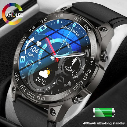 2023 New IP68 Swimming Waterproof Men Smart Watch Screen Always Show Time 400MAh Large Battery NFC Bluetooth Call Smartwatch Man