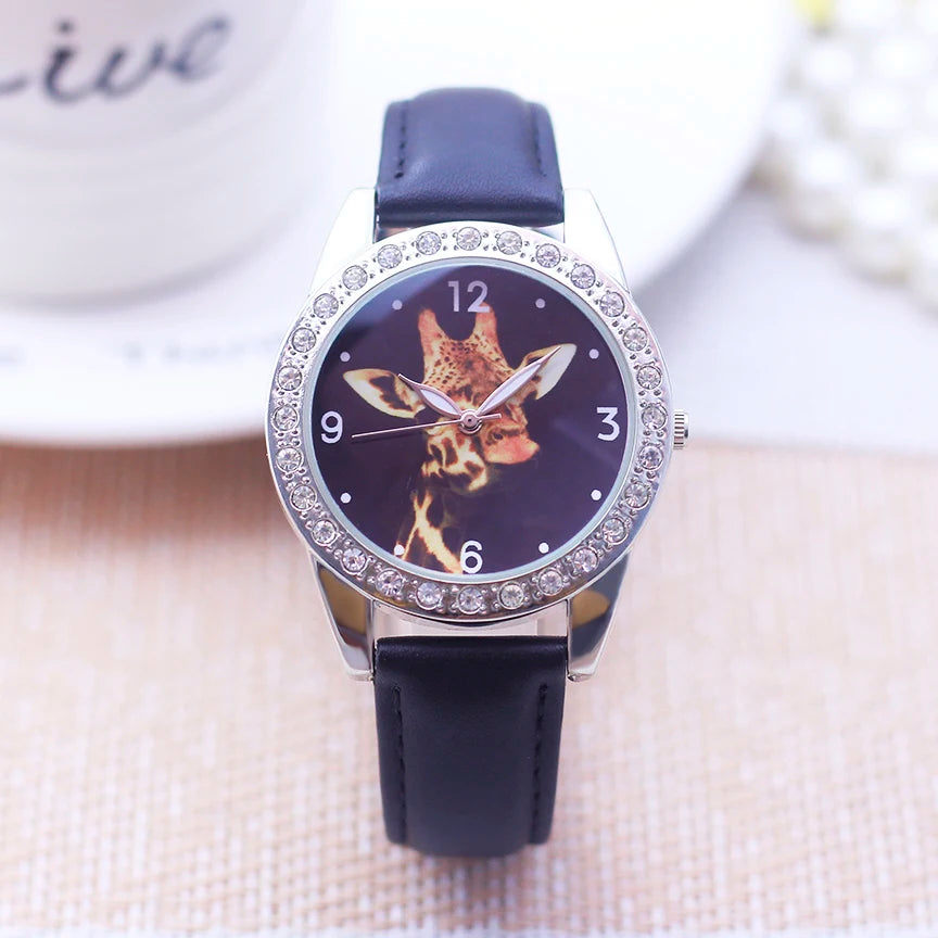 2024 fashion woman women‘s men‘s high quality leather watches Jesus Fawn Wolf Horse personality mother birthday gift wristwatch