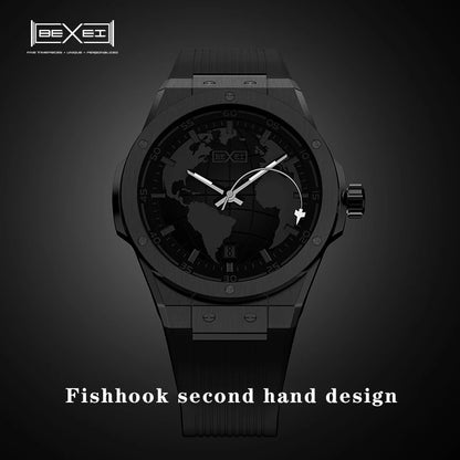 BEXEI 9136 Automatic movement watches for men synthetic sapphire mirror Luminous waterproof Aviation Themed Mechanical Watches