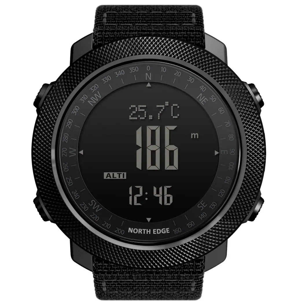 NORTH EDGE Reloj Digital deportivo para hombre, horas para correr, nadar, relojes militares del ejército, altímetro, barómetro, brújula, resistente al agua hasta 50m