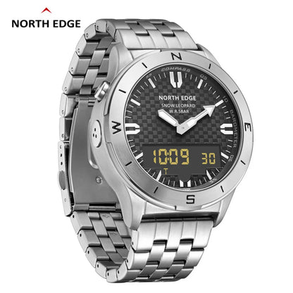 Reloj NORTH EDGE para Hombre, Reloj deportivo resistente al agua, altímetro, barómetro, brújula, termómetro, Reloj para Hombre al aire libre