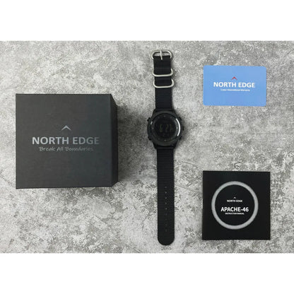 NORTH EDGE メンズ腕時計 AP46 アウトドア 登山 防水 コンパス 高度 気圧 測定 メンズ腕時計 Reloj Hombre