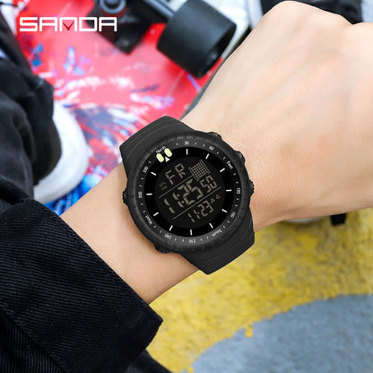 Sanda 2022 New Men's Watches Outdoor Sport Military Digital Watch 5bar Waterproof Wristwatch For Men Clock Relogio Masculino