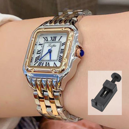 Nueva moda elegante chicas señoras acero impermeable reloj impermeable nuevo reloj de mujer cuarzo