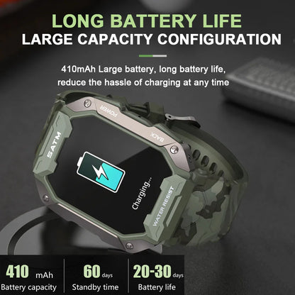 2024 New GPS Sports Smart Watch Men Fitness Tracker Deep Waterproof Outdoor Watch Military Rugged Calling Smartwatch For Xiaomi