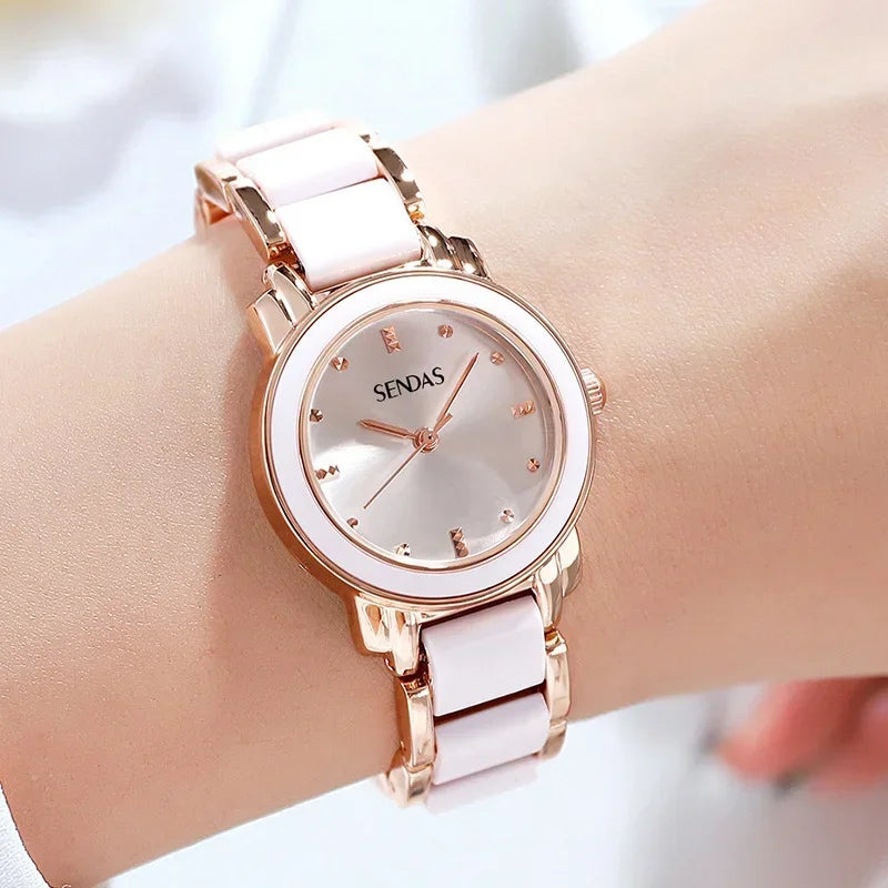 Fashion Women Watch Flexible Elastic Band Quartz Wrist Watches Steel Strap Couple Watch Gift relógio feminino skmei relojes