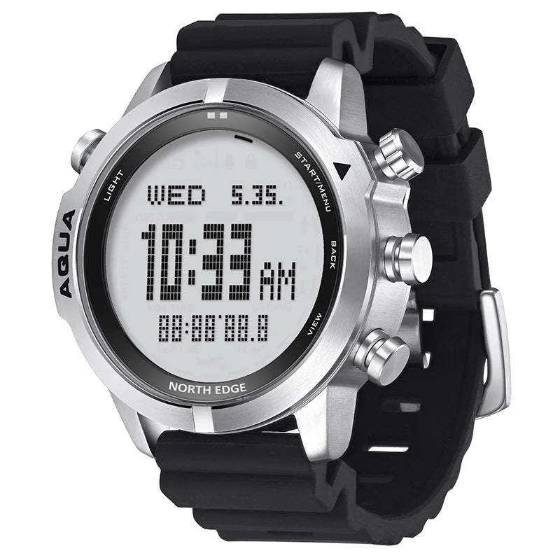 NORTH EDGE Reloj inteligente para hombre Reloj de computadora de buceo profesional NDL (sin tiempo de decoración) 50 M Altímetro Barómetro Brújula Nuevo