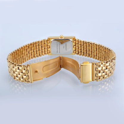 Reloj de oro BERNY para mujer, relojes de pulsera cuadrados de cuarzo para mujer, reloj pequeño de acero inoxidable para mujer, reloj de moda informal de lujo