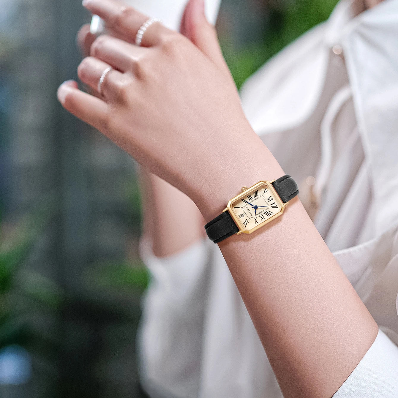 Relojes informales con esfera Digital Retro a la moda, reloj de pulsera de cuarzo con correa de cuero cuadrada, reloj de moda para regalo de mujer