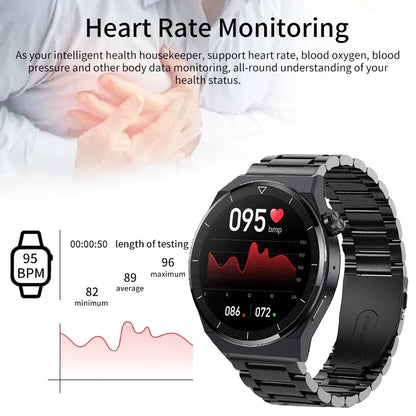 Reloj inteligente 2024 ECG + PPG con llamada Bluetooth para hombre, pantalla AMOLED HD, rastreador deportivo, resistente al agua, reloj inteligente para hombre para Huawei Xiaomi