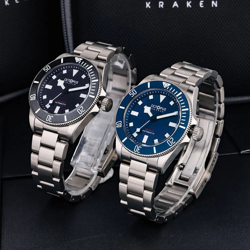 Octopus Kraken 39mm Titanium Business Male Diver Men's Watches Luminous Sapphire Original 20Bar Waterproof Automatic Mechanical