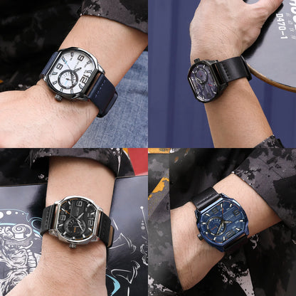 MEGIR Relogios Masculino moda relojes deportivos para hombre reloj de pulsera de cuarzo de cuero de lujo reloj de pulsera informal para hombre reloj Montre Homme