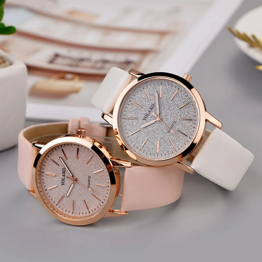 Relojes de mujer de marca de lujo a la moda reloj de cuero para mujer relojes de pulsera de cuarzo para mujer Montre Femme