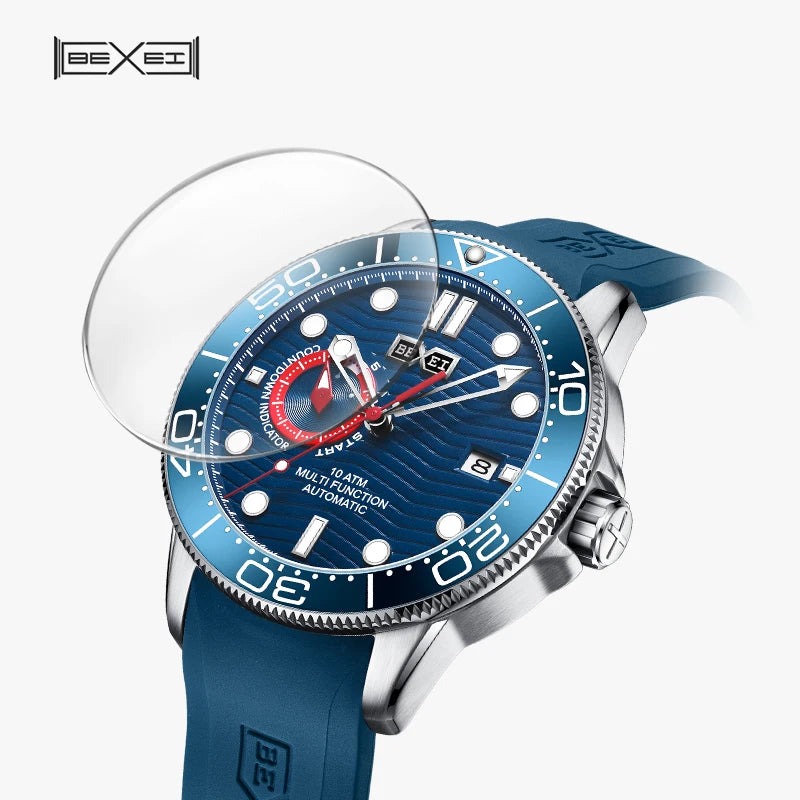 BEXEI 9087 diving Automatic Mechanical Watch for men ceramic Japan MIYOTA 8217 Movement  luxury Wrist watch  10ATM waterproof