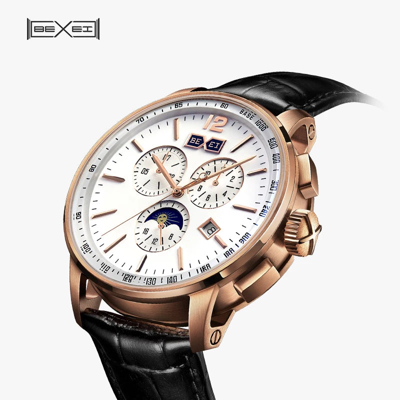 BEXEI 9059  Skeleton  fashion mechanical watch for men automatic movement  Luxury  synthetic sapphire waterproof   Reserve 45H