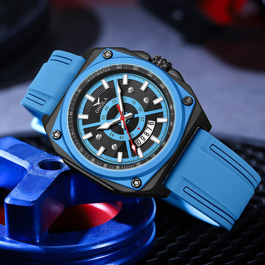 2024 Nuevo superventas Diseño de moda ONOLA Reloj para hombres jóvenes Cinta de silicona multicolor Relojes impermeables Colok