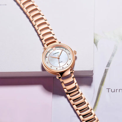 Relojes TOPHILL para mujer, reloj de pulsera elegante y sencillo de lujo a la moda para mujer, resistente al agua hasta 30m, reloj de cuarzo resistente al agua, regalo exquisito