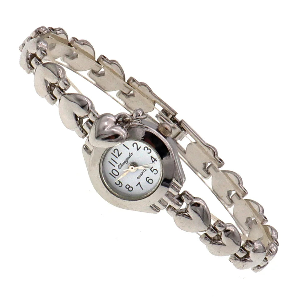 Relojes de pulsera bonitos de lujo para mujer, reloj de pulsera de vestir a la moda para mujer, reloj deportivo de cuarzo dorado, envío directo