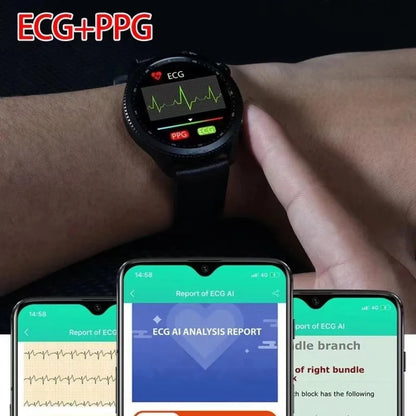 NORTH EDGE スマートウォッチ 男性用 ECG ウォッチ 睡眠 健康 血圧 酸素モニター スマートウォッチ シリコン製 メンズウォッチ 腕時計 男性