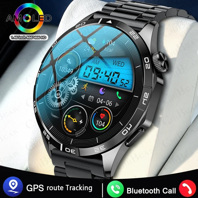 For Huawei GT4 PRO Smart Watch Men 1.43 inch AMOLED HD Display Sports Watch Screen Always Show Time Bluetooth Call Smartwatch